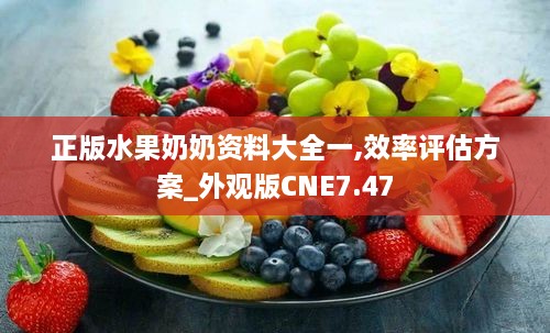 正版水果奶奶资料大全一,效率评估方案_外观版CNE7.47