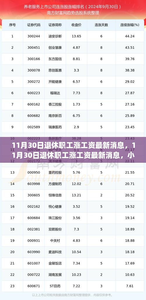 11月30日退休职工涨工资最新消息及小巷深处的特色小店探秘