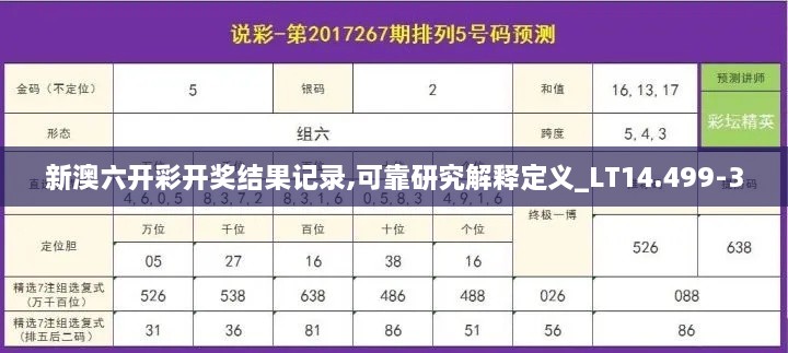 新澳六开彩开奖结果记录,可靠研究解释定义_LT14.499-3