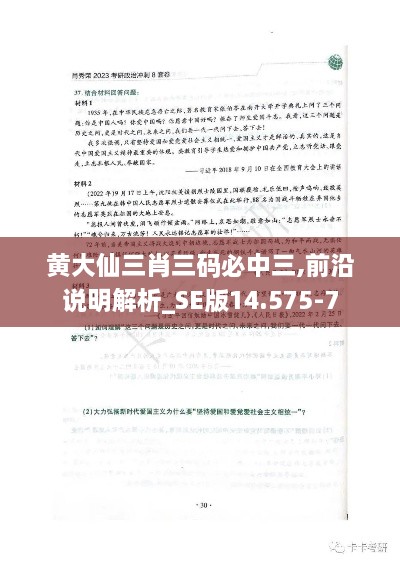 黄大仙三肖三码必中三,前沿说明解析_SE版14.575-7