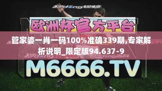 管家婆一肖一码100%准确339期,专家解析说明_限定版94.637-9