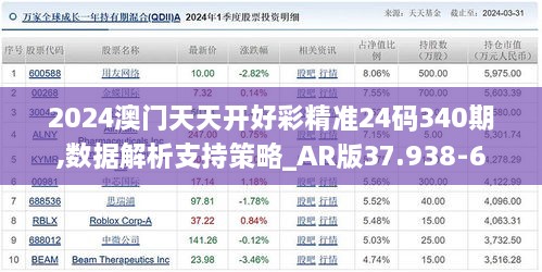 2024澳门天天开好彩精准24码340期,数据解析支持策略_AR版37.938-6