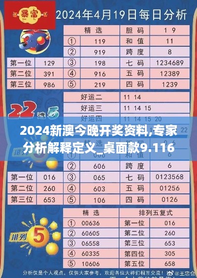 2024新澳今晚开奖资料,专家分析解释定义_桌面款9.116