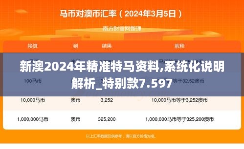 新澳2024年精准特马资料,系统化说明解析_特别款7.597