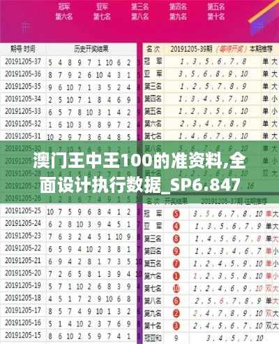 澳门王中王100的准资料,全面设计执行数据_SP6.847