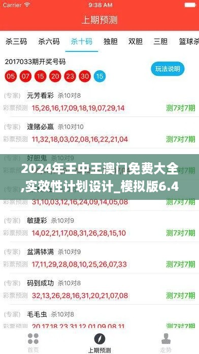 2024年王中王澳门免费大全,实效性计划设计_模拟版6.447