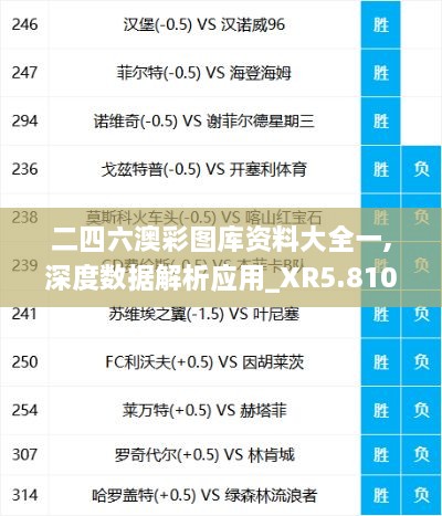 二四六澳彩图库资料大全一,深度数据解析应用_XR5.810