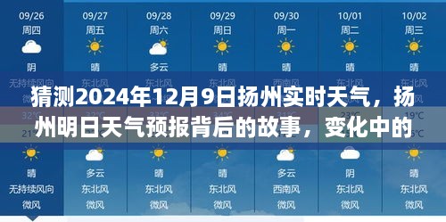 猜测2024年12月9日扬州实时天气，扬州明日天气预报背后的故事，变化中的学习成就与无限可能