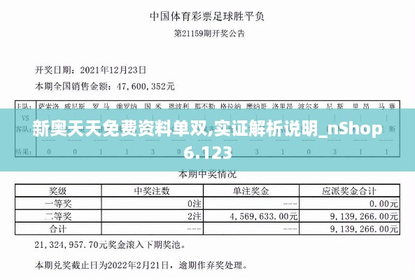 新奥天天免费资料单双,实证解析说明_nShop6.123