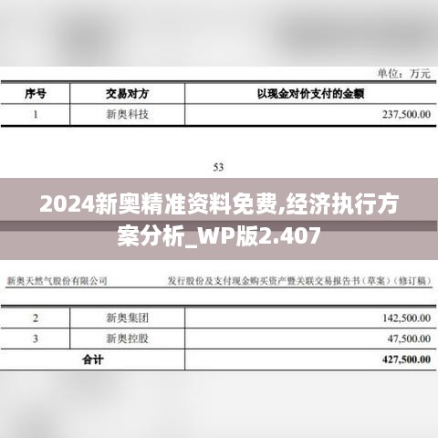 2024新奥精准资料免费,经济执行方案分析_WP版2.407