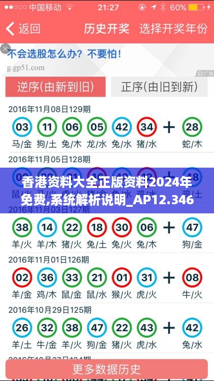 香港资料大全正版资料2024年免费,系统解析说明_AP12.346