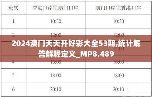 2024澳门天天开好彩大全53期,统计解答解释定义_MP8.489