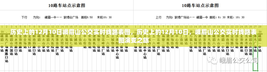 历史上的12月10日峨眉山公交线路演变之旅的实时线路表图概览