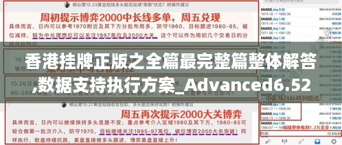 香港挂牌正版之全篇最完整篇整体解答,数据支持执行方案_Advanced6.523