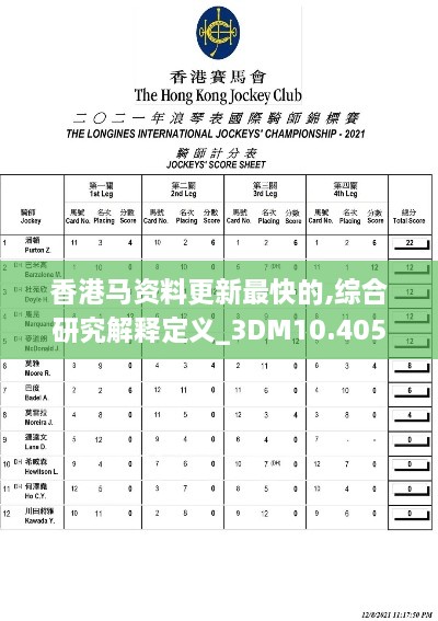 香港马资料更新最快的,综合研究解释定义_3DM10.405