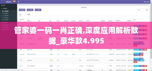管家婆一码一肖正确,深度应用解析数据_豪华款4.995