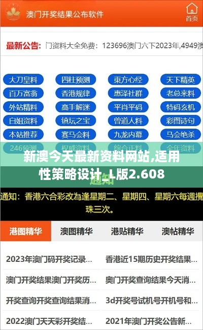 新澳今天最新资料网站,适用性策略设计_L版2.608