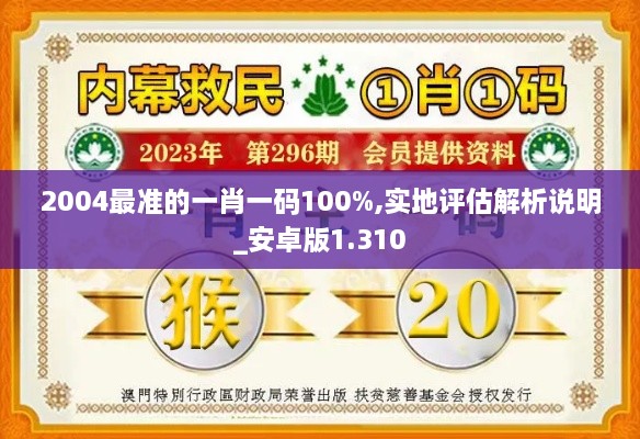 2004最准的一肖一码100%,实地评估解析说明_安卓版1.310