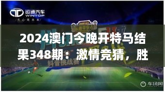 2024澳门今晚开特马结果348期：激情竞猜，胜负难料的一夜