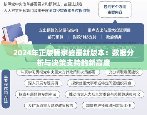 2024年正版管家婆最新版本：数据分析与决策支持的新高度