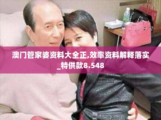 澳门管家婆资料大全正,效率资料解释落实_特供款8.548