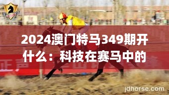 2024澳门特马349期开什么：科技在赛马中的角色