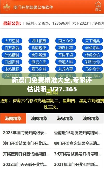 新澳门免费精准大全,专家评估说明_V27.365