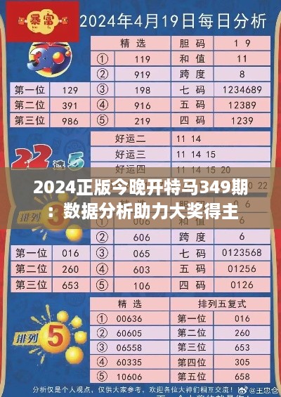 2024正版今晚开特马349期：数据分析助力大奖得主