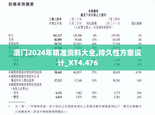 澳门2024年精准资料大全,持久性方案设计_XT4.476