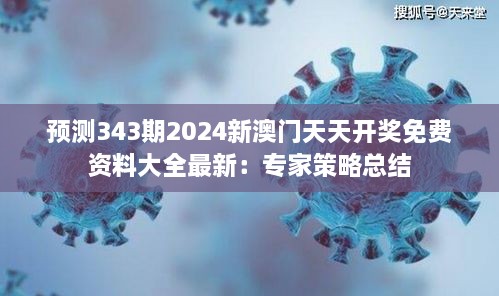 预测343期2024新澳门天天开奖免费资料大全最新：专家策略总结