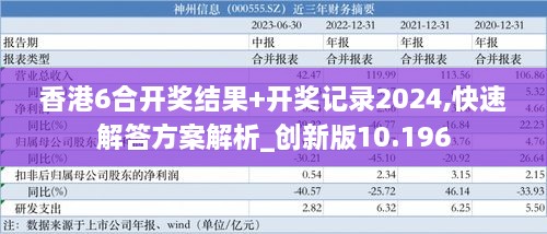 香港6合开奖结果+开奖记录2024,快速解答方案解析_创新版10.196