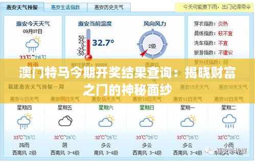 澳门特马今期开奖结果查询：揭晓财富之门的神秘面纱