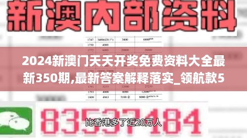 2024新澳门天天开奖免费资料大全最新350期,最新答案解释落实_领航款5.674