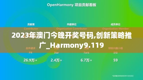 2023年澳门今晚开奖号码,创新策略推广_Harmony9.119