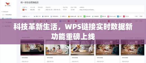 科技革新生活，WPS实时数据链接新功能重磅上线